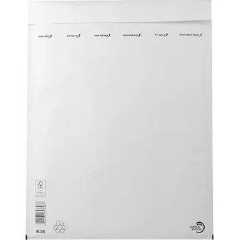 Obálka Obálka, bílá, bublinková, K/20, W10, vnější / vnitřní rozměry: 370x480 mm / 350x470 mm, VI