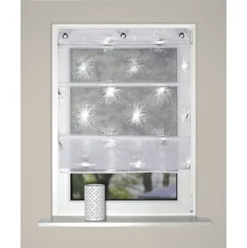 Stavební výplň Home Wohnideen římská roleta 93202 FELISHA&nbsp;1707 stribrna&nbsp;130x45 cm (v x s)