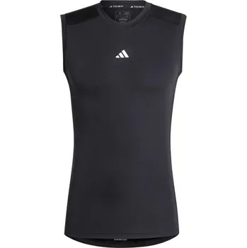 Pánské sportovní triko adidas TECH FIT C SL TEE 2XL Černá, Bílá