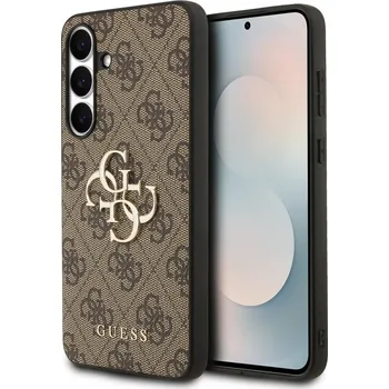 Pouzdro na mobilní telefon Guess PU 4G Metal Logo pro Samsung Galaxy S25 FE hnědý