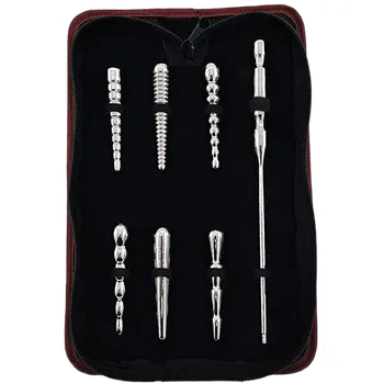 Klinik sex ROUGE Stainless Steel Penis Plug Set with Handle