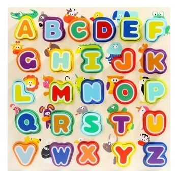 Puzzle Puzzle Písmena a zvířata, dřevěné