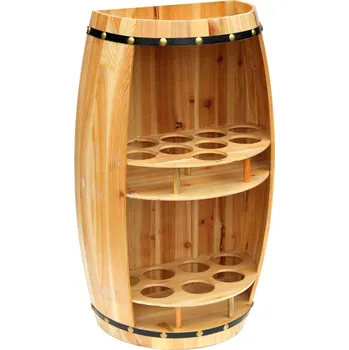 Stojan na víno Dandi Dřevěný stojan na víno ve tvaru sudu, s kapacitou až 17 lahví Dandi