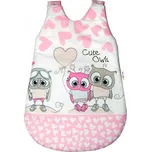Baby Nellys Spací vak Cute Owls - růžový
