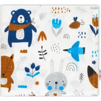 Kojenecký body Baby Nellys Mini flanelová plenka - Forest Boy