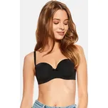 Hladká podprsenka Raff černá silikonová ramínka 80C