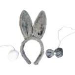 Set na karneval Zajíček 3 ks šedý