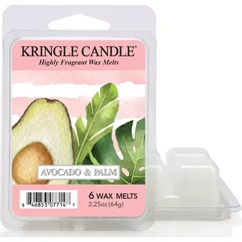 Vůně do bytu Kringle Candle – vonný vosk Avocado & Palm, 64 g