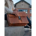 Pánská kožená aktovka The Chesterfield Brand Stutgart - koňak