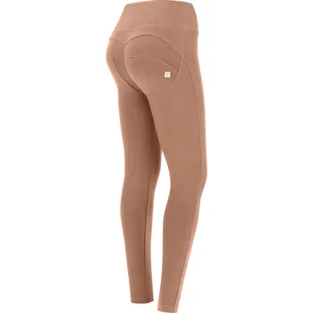 Dámské kalhoty Freddy kalhoty WR.UP v hnědé barvě, vysoký pas, superskinny střih, organická bavlna Vybraná velikost: S