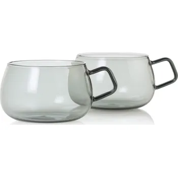 AdHoc, Šálky na čaj nebo kávu Yuna 400 ml kouřové 2 ks - Formadore