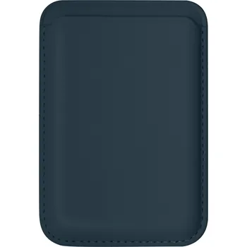 Pouzdro na mobilní telefon AlzaGuard PU Leather Card Wallet Compatible with Magsafe - petrolejově modrá