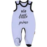 Baby Nellys Kojenecké bavlněné dupačky, Little Prince - modré | Velikost koj. oblečení: 56 (1-2m)