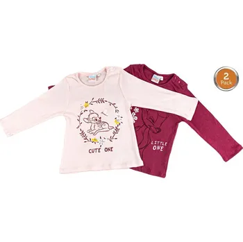 Kojenecké oblečení EU Kojenecké tričko BAMBI 2pack dlouhý rukáv 74/80 cm