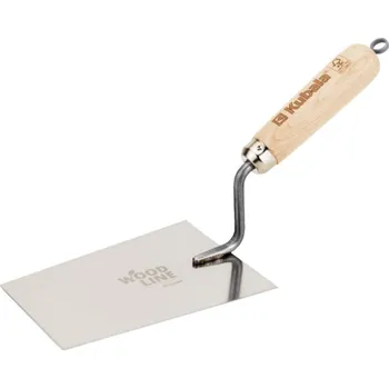 Zdenické nářadí Lžíce zednická trapézová nerezová WOOD LINE, dřevěná rukojeť | 120x180x80 mm