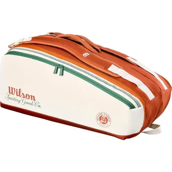 Míčový sport Taška na rakety Wilson Roland Garros 2026 Super Tour 9Pk Racket Bag Cream/Clay