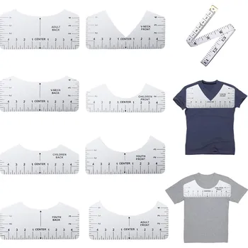 Sada nářadí Sada pravítek pro centrování potisku triček 8 ks