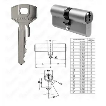 Vložka do dveří EVVA G330 36/56 Ni 5kl.+BSZ