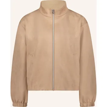 Dámský blejzr Cartoon Dámská Bunda V Koženém Vzhledu, béžová, 46