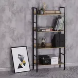 Regál ESTILO II — černá / dekor dub