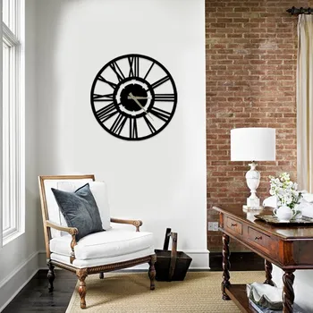 Hodiny ASIR Nástěnné hodiny kov ŘÍMSKÉ ČÍSLICE 50 x 50 cm