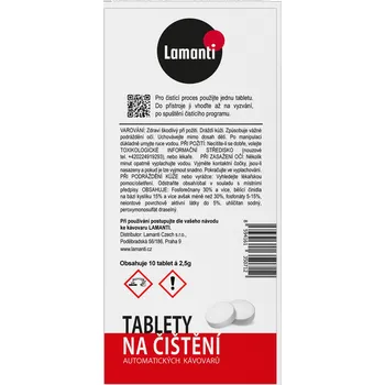 Příslušenství pro přípravu kávy Lamanti Čisticí tablety do kávovarů 10 ks