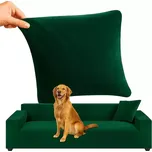 Napínací potah na sedačku 190–230 cm – Zelený samet