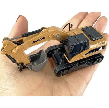 RC model auta Amewi Trade GmbH Mini kovový RC bagr 1:64 - proporcionální 8CH RTR