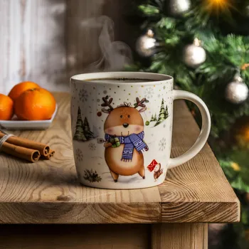 VÁNOČNÍ PORCELÁNOVÝ HRNEK Vánoční porcelánový hrnek 400 ml