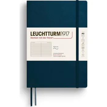 Blok Leuchtturm1917 Zápisník Deep Sea Softcover A5 linkovaný