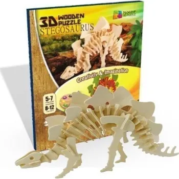 Puzzle NiXiM Dřevěné 3D puzzle/Stegosaurus