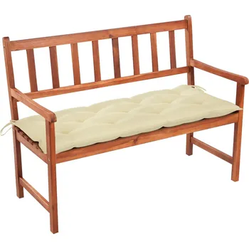 Zahradní lavice zahrada-XL Zahradní lavice s poduškou 120 cm masivní akáciové dřevo 3063785
