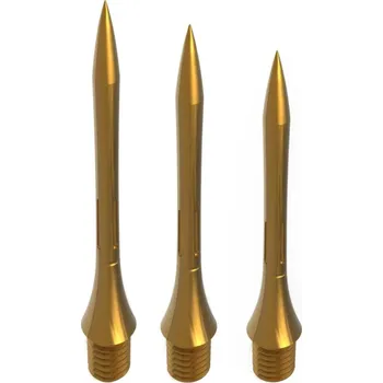 Příslušenství pro šipky Hroty na šipky Caliburn Bamboo SMOOTH Gold Steel 30 mm