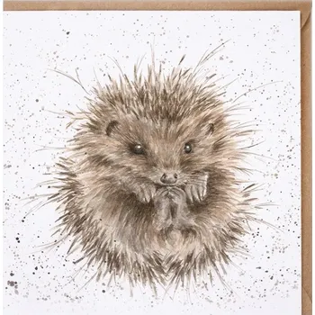 Přání Wrendale Designs "Awakening", 15x15 cm - Ježek