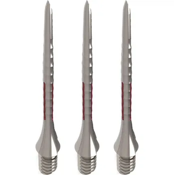 Příslušenství pro šipky Hroty na šipky Caliburn Bamboo Silver/Red Steel 32 mm