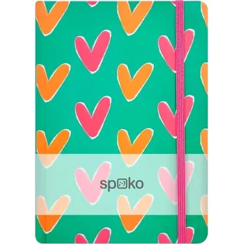 Dětské zboží Spoko zápisník A5 96 listů linkovaný malé srdce
