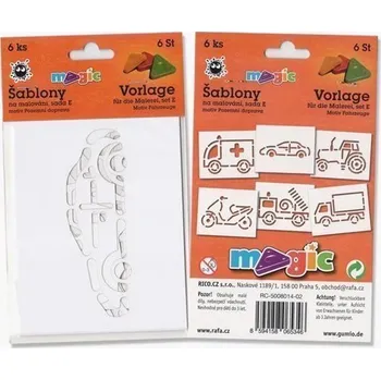 MAGIC papírové šablony na malování POZEMNÍ DOPRAVA