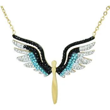 Náhrdelník Náhrdelník anděl se zirkony z chirurgické oceli zlatý S113182100