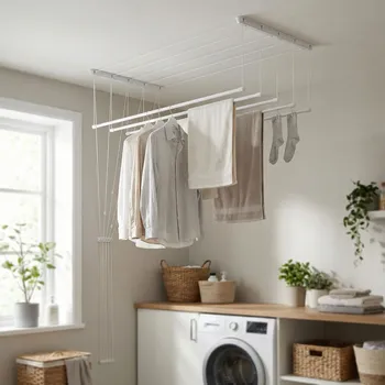 Sušák na prádlo Stropní sušák 6-tyčový SNB 2 m bílý