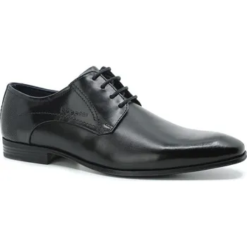 Pánské polobotky BUGATTI 311-66605-1000 1000 black, pánské polobotky vel.47 (pánské kožené šněrovací polobotky)