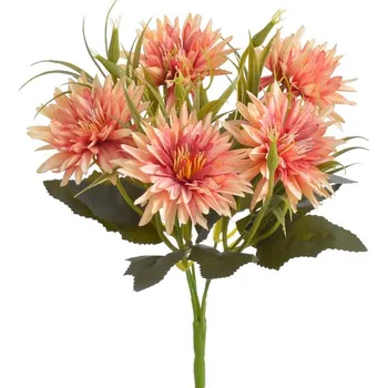 umělá květina Umělá astra žíhaná meruňková/červená