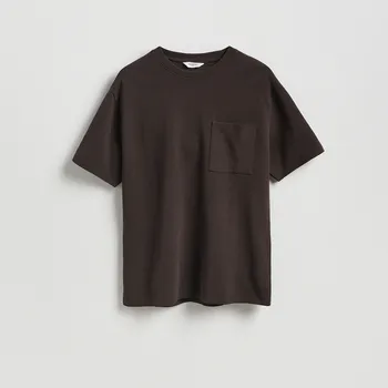 Reserved - Strukturální tričko comfort fit - tmavě hnědá - 451IW-89X - 451IW-89X-XXL