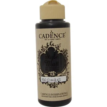 Matná akrylová barva Cadence Style Matt - černá / 120 ml