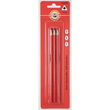 Kancelář Koh-i-noor tužka grafitová trojhranná č.1/červená set 3 ks