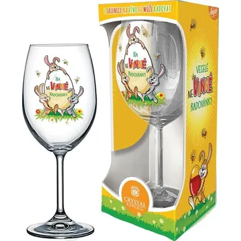 Sklenice Nekupto Sklenice na víno Velikonoce - Na nevinné radovánky