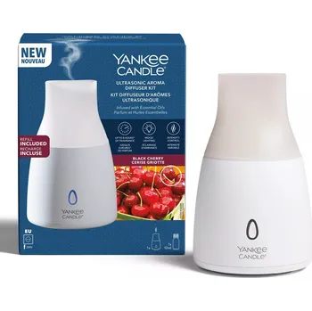 Aroma lampa Yankee Candle - ultrasonický difuzér a vonný olej Black Cherry