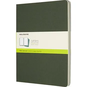 Sešit Sešity Moleskine Cahier, XL, čisté, 3 ks - tm. zelené