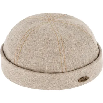 Čepice Fiebig - Headwear since 1903 Lněná čepice - Docker béžový - 8821108 Velikost: 57 cm (M)