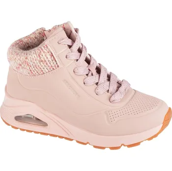 Dětská treková obuv Pudrové kotníkové zimní tenisky Skechers Uno Gen1 - Darling Daze 310566L-BLSH Velikost: 29