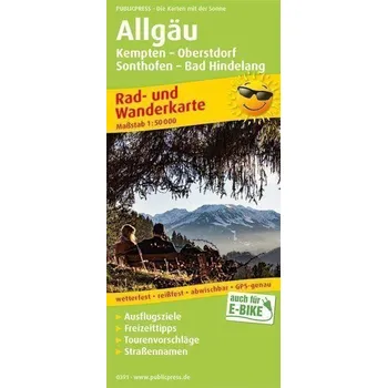 Allgäu Kempten-Oberstdorf, Sonthofen-Bad Hindelang 1:50 000 / cyklistická a turistická map